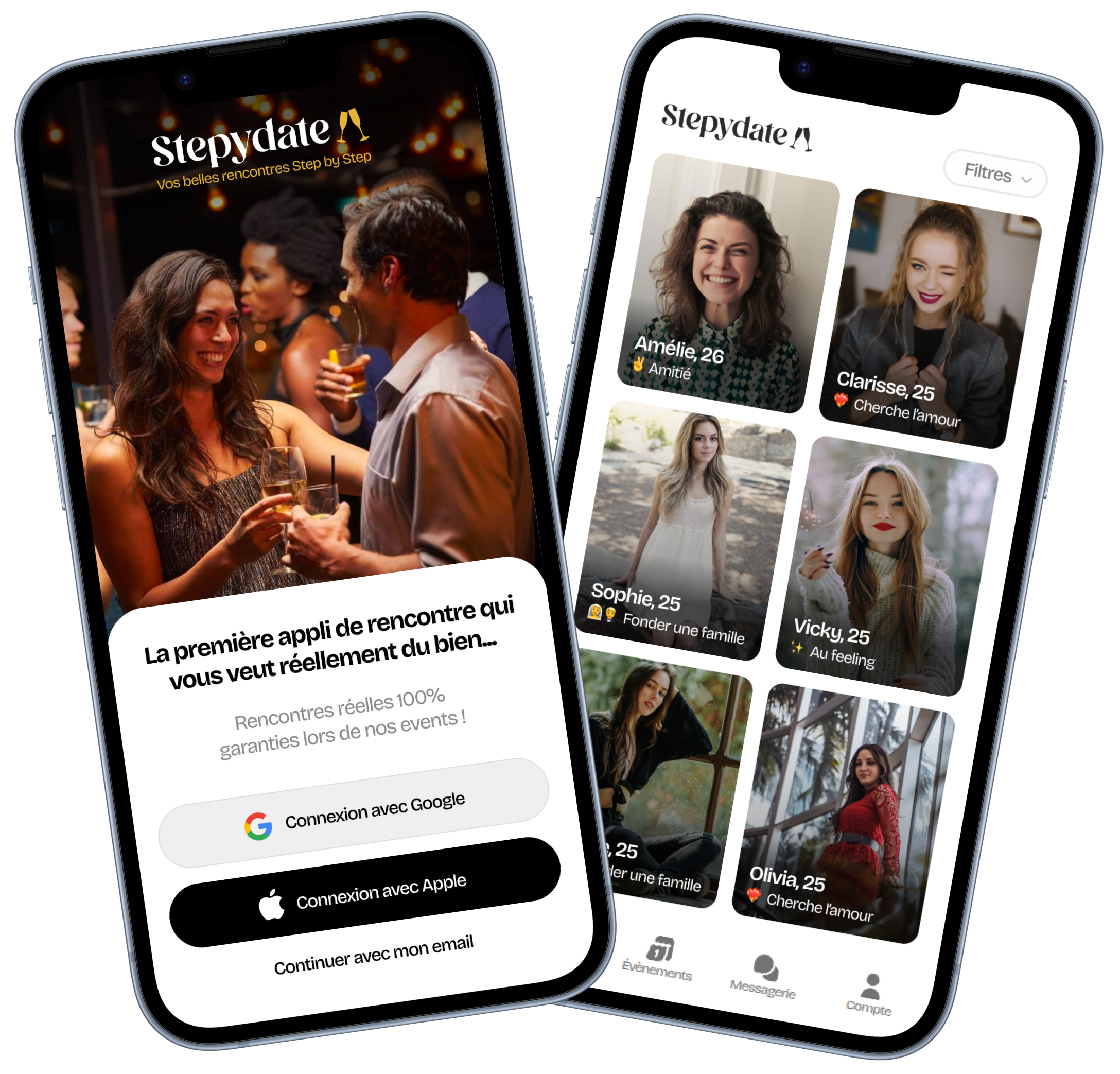 Stepydate App Screenshot